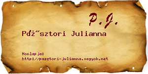 Pásztori Julianna névjegykártya